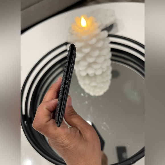 SAINT LAURENT Black Leather & Logo Small Wallet mn - Picture 9 of 9